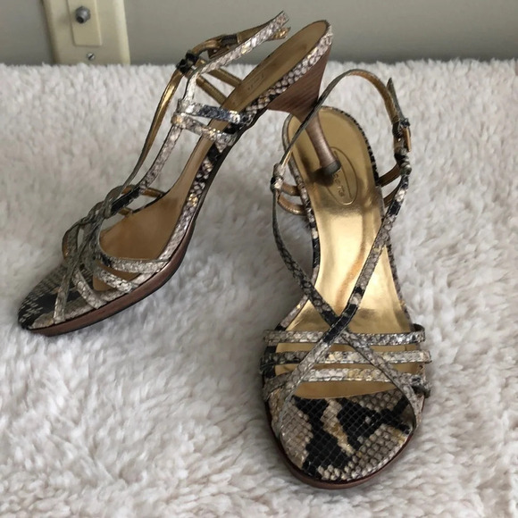 {TALBOTS} Snakeskin Slingback sandals, size 7M EUC - Picture 3 of 7